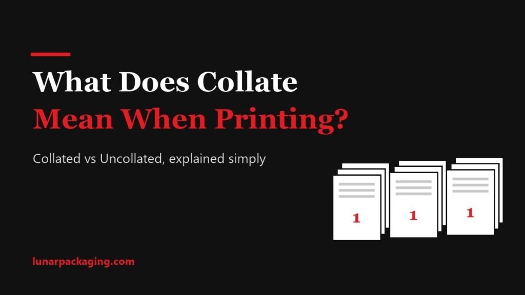 What Does Collate Mean When Printing